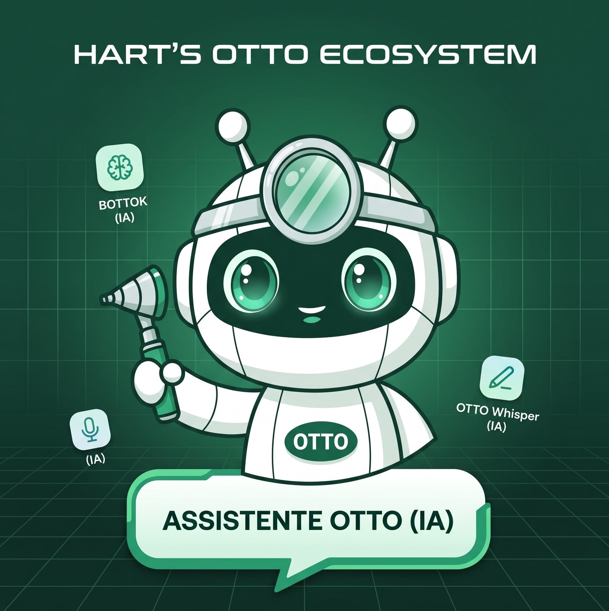 OTTO IA Clínica Mascot Emblem